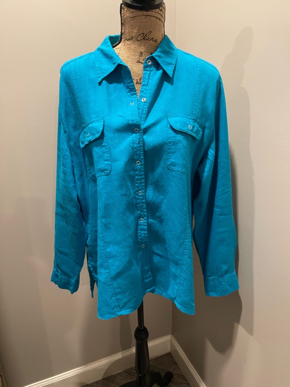 Chico's Turquoise Button-Up Shirt